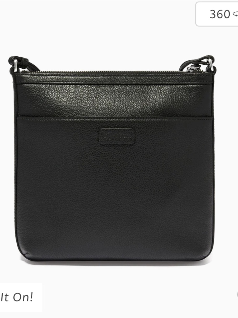 Brighton Carter Straw Messenger Bag – Botanical Black Floral Crossbody - Picture 3 of 8